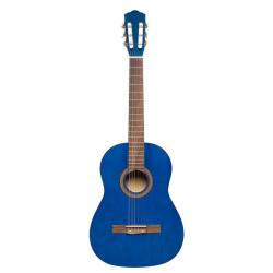 Классическая гитара, размер 4/4, верхняя дека, задняя дека и обечайка: липа, гриф: клён, с анкерным ... STAGG SCL50-BLUE