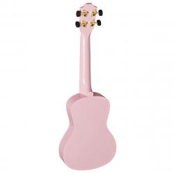 Концерт укулеле, 18 ладов, корпус: агатис, гриф: окоуме, накладка: орех, цвет: matt pink BATON ROUGE UR1-C-mpk