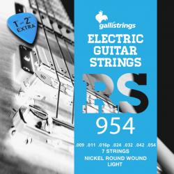 Струны для 7-струнной электрогитары, натяжение LIGHT, 009-054 GALLI STRINGS RS954