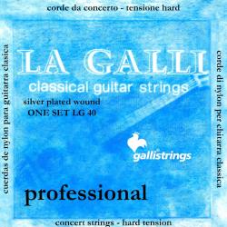 Струны для классической гитары, натяжение HARD GALLI STRINGS LG40