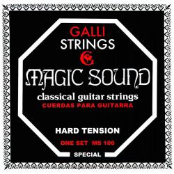 Струны для классической гитары, серия magic sound, натяжениеhard GALLI STRINGS MS100