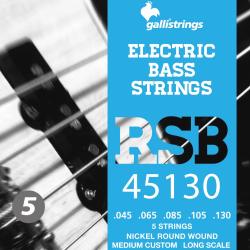 Струны для электро баса, 5 струн, 045-130 GALLI STRINGS RSB45130