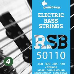 Струны для электро баса, натяжение medium heavy, 050-110 GALLI STRINGS RSB50110