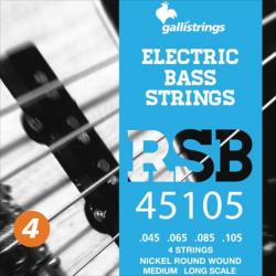 Струны для бас-гитары, натяжение medium, 4 струны, 045-105 GALLI STRINGS RSB45105