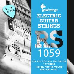 Струны для электрогитары, 7 струн, натяжение REGULAR LIGHT, 010-059 GALLI STRINGS RS1059
