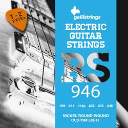 Струны для электрогитары, натяжение CUSTOM LIGHT, 009-046 GALLI STRINGS RS946
