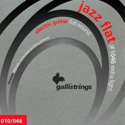 Струны для электрогитары, серия jazz flat, натяжение extra light GALLI STRINGS JF1046