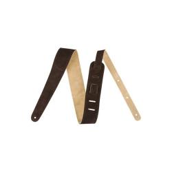 Гитарный ремень двухстороний, замша, цвет коричневый FENDER 2 Suede Strap Brown/Tan Reversible