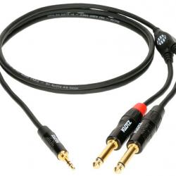 Компонентный кабель серии MiniLink с позолоченными разъемами stereo mini jack - 2 mono jack, 1.5 мет... KLOTZ KY5-150