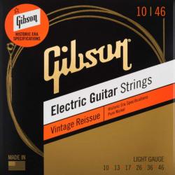 Струны для электрогитары, .010-.046 GIBSON SEG-HVR10 VINTAGE REISSUE ELECTIC GUITAR STRINGS LIGHT GAUGE