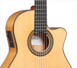Классическая гитара со звукоснимателем E8, с вырезом  ALHAMBRA 6.770 Flamenco Conservatory 7FC