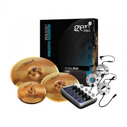 Комплект Gen16: 13' Hi-Hat, 16' Crash, 18' Crash-Ride, 3x DS Pickups, Cable Set, DC Processor ZILDJIAN Gen16 Buffed Bronze 13/16/18 DS Cymbal Set