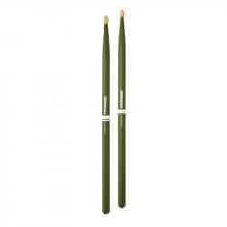2B Барабанные палочки, зеленые, орех гикори, деревянный наконечник PRO-MARK TX2BW-GREEN