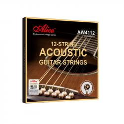 Комплект струн для 12-струнной акустической гитары, бронза 80/20, 12-52 ALICE AW4112-L