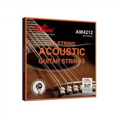 Комплект струн для 12-струнной акустической гитары, бронза 90/10, 12-52 ALICE AW4212-L