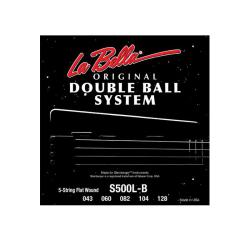 Double Ball Комплект струн для 5-струнной бас-гитары, сталь, 43-128 LA BELLA S500L-B