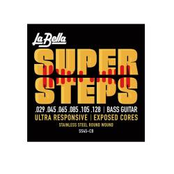 Super Steps Комплект струн для 6-струнной бас-гитары, сталь, 29-128 LA BELLA SS45-CB