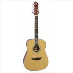 12-струнная эл.-ак. гитара с вырезом, цвет черный JET JDEC-255/12 BKS