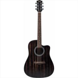 Акустическая гитара с вырезом, в.дека-махагони, корпус-махагони, цвет черный FLIGHT D-155C MAH BK