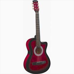 Акустическая фолк гитара, цвет красный TERRIS TF-3802С RD