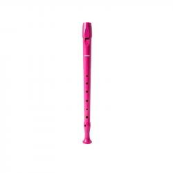 Блокфлейта сопрано, немецкая система, пластик, 1 часть, цвет розовый HOHNER B95084PI