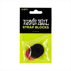 Резиновые фиксаторы ремня (страплок), 4 шт. (2 красных и 2 чёрных) ERNIE BALL 4603