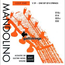 Струны для мандолины, никель, 010-.014-.023w-.032 GALLI STRINGS V039