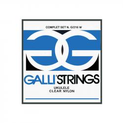 Струны для укулеле, crystal nylon GALLI STRINGS G216W