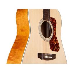 Электроакустическая гитара формы дредноут, топ - массив ели, цвет - натуральный GUILD D-240E Limited