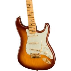 Электрогитара, цвет - бурбон берст, кейс в комплекте FENDER 75TH ANV CMRTV STRAT MN 2CB