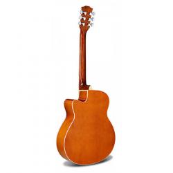 6-струнная акустическая гитара с вырезом, размер 40``, корпус липа, гриф махагон, покрытие 3-цветный санберст SMIGER GA-H10-3TS
