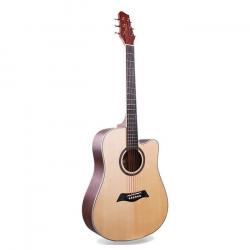 6-струнная акустическая гитара с вырезом, размер 41``, верхняя дека ель, нижняя дека и обечайка маха... SMIGER SM-411