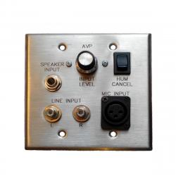 Аудио-видео интерфейс настенный с регулятором громкости (цвет стальной) PROCO AVP-1 VSTS