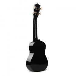 4-струнная укулеле-сопрано, размер 21``, корпус липа, накладка липа, нейлоновые струны, цвет черный SMIGER GK-11-BLK