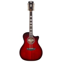 12-струнная электроакустическая гитара, Grand Auditorium, цвет вишневый берст D'ANGELICO Premier Fulton TBCB