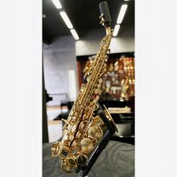Сопрано-саксофон изогнутый, корпус-латунь, лак золотого цвета, в футляре STEPHAN WEIS SS-301