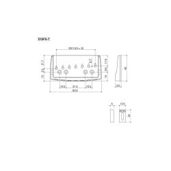 Бридж фиксированный, черный GOTOH 510FX7B