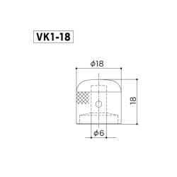 Ручка потенциометра Dome style, позолота GOTOH VK-1G-18
