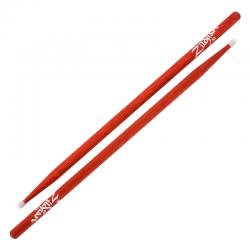 Барабанные палочки с нейлоновым наконечником ZILDJIAN Hickory Series 5A Nylon Red