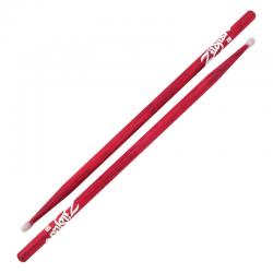 Барабанные палочки с нейлоновым наконечником ZILDJIAN Hickory Series 5B Nylon Red