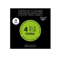 Комплект струн для укулеле тенор, черный нейлон, с покрытием ORTEGA UKSBK-TE