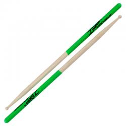 Барабанные палочки с деревянным наконечником ZILDJIAN Maple Series Super 7A Green DIP