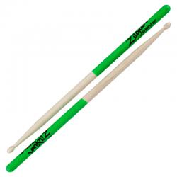 Барабанные палочки с деревянным наконечником ZILDJIAN Maple Series 5B Green DIP