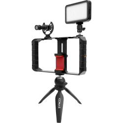 Набор для влогеров, микрофон, Кабель для телефона/камеры, ветрозащита, шокмаунт, подсветка, стойка, ... SYNCO Vlogger Kit 1