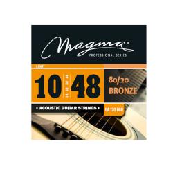 Струны для акустической гитары, Серия: Bronze 80-20, Калибр: 10-14-22-28-38-48, Обмотка: круглая, бр... MAGMA STRINGS GA120B80