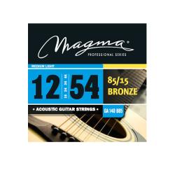 Струны для акустической гитары, Серия: Bronze 85-15, Калибр: 12-16-24-34-44-54, Обмотка: круглая, бр... MAGMA STRINGS GA140B85