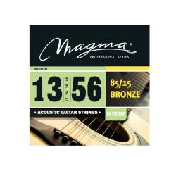 Струны для акустической гитары, Серия: Bronze 85-15, Калибр: 13-17-26-36-46-56, Обмотка: круглая, бр... MAGMA STRINGS GA150B85