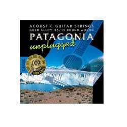 Струны для акустической гитары, Серия: Patagonia Unplugged 85/15, Калибр: 9-11-16-26-36-46, Обмотка: круглая, бронзовый сплав, Натяжение: Extra Light. MAGMA STRINGS GA100G
