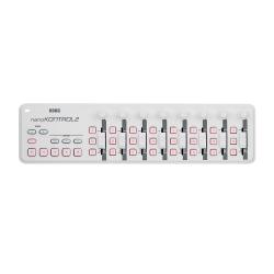 Портативный USB-MIDI-контроллер, цвет белый KORG NANOKONTROL2-WH