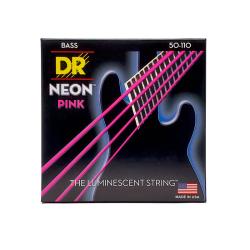 Струны для 4-струнной бас-гитары, Калибр: 50-110, Серия: HI-DEF NEON™, Обмотка: посеребрёная/никелированая сталь, Покрытие: люминесцентное DR STRINGS NPB-50